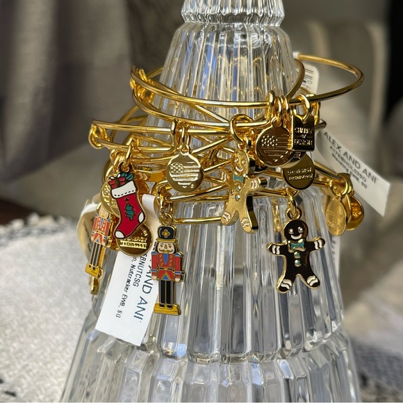 Alex and Ani | #1 Nutcracker Christmas Charm In Shiny Gold Tone Bangle - Picture 6 of 7
